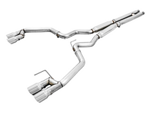 Load image into Gallery viewer, AWE Tuning 2018+ Ford Mustang GT (S550) Cat-Back Exhaust - Track Edition (Quad Chrome Silver Tips)