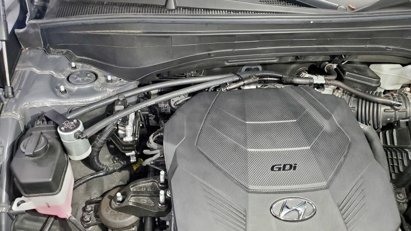 J&amp;L 20-25 Hyundai Palisade / Kia Telluride 3.8L Oil Separator 3.0 Passenger Side - Clear Anodize - GTR Auto