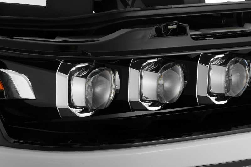 AlphaRex 19-20 Ram 1500HD NOVA LED Proj Headlights Plank Style Gloss Blk w/Activ Lght/Seq Signal/DRL - GTR Auto
