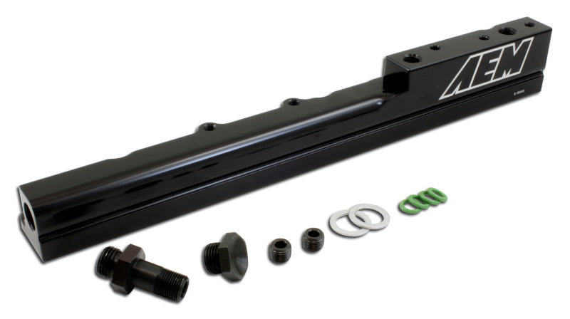 AEM 99-00 Honda Civic Si Black Fuel Rail - GTR Auto