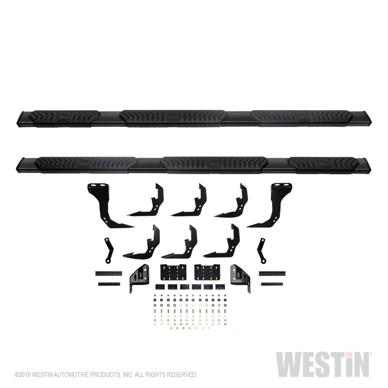 Westin 2019 Chevrolet Silverado/Sierra 1500 Crew Cab (5.5ft) R5 Modular Nerf Step Bars - Black - GTR Auto