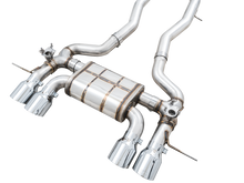 Load image into Gallery viewer, AWE Tuning SwitchPath Cat-Back Exhaust for BMW G8X M3/M4 - Chrome Silver Tips