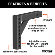 Load image into Gallery viewer, Curt Weight Distribution Shank (2in Shank 5-5/8in Drop 8-7/8in Rise)