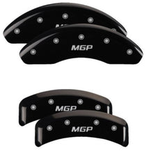 Load image into Gallery viewer, MGP 4 Caliper Covers Engraved Front &amp; Rear MGP Black Finish Silver Characters 1992 BMW 318is - GTR Auto