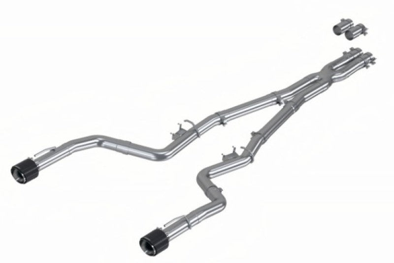 MBRP 17-21 Charger 5.7L/6.2L/6.4L 3in Race Profile Cat-Back w/Dual Carbon Fiber Tips T304 SS Exhaust - GTR Auto