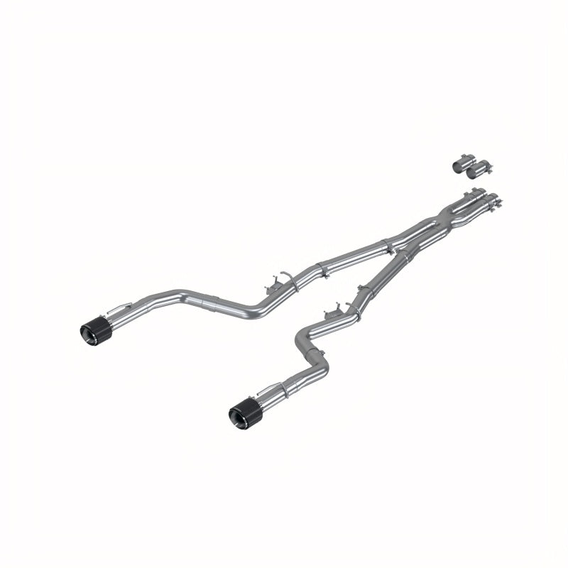 MBRP 17-21 Charger 5.7L/6.2L/6.4L 3in Race Profile Cat-Back w/Dual Carbon Fiber Tips T304 SS Exhaust - GTR Auto