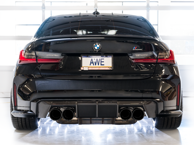 AWE SwitchPath Catback Exhaust for BMW G8X M3/M4 - Diamond Black Tips - GTR Auto