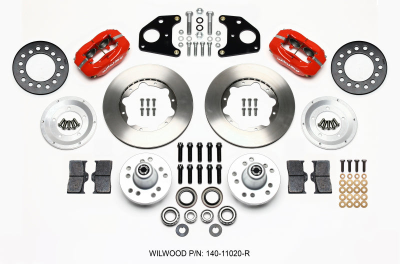 Wilwood Forged Dynalite Front Kit 11.00in Red 62-72 CDP B & E Body-Drum - GTR Auto