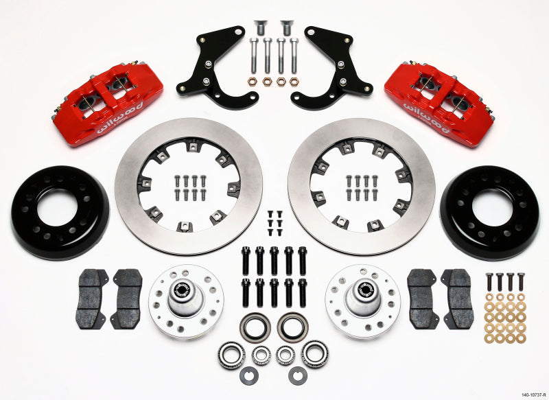 Wilwood Dynapro 6 Front Hub Kit 12.19in Red 55-57 Chevy - GTR Auto