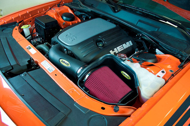Airaid 11-14 Dodge Charger/Challenger MXP Intake System w/ Tube (Dry / Red Media) - GTR Auto