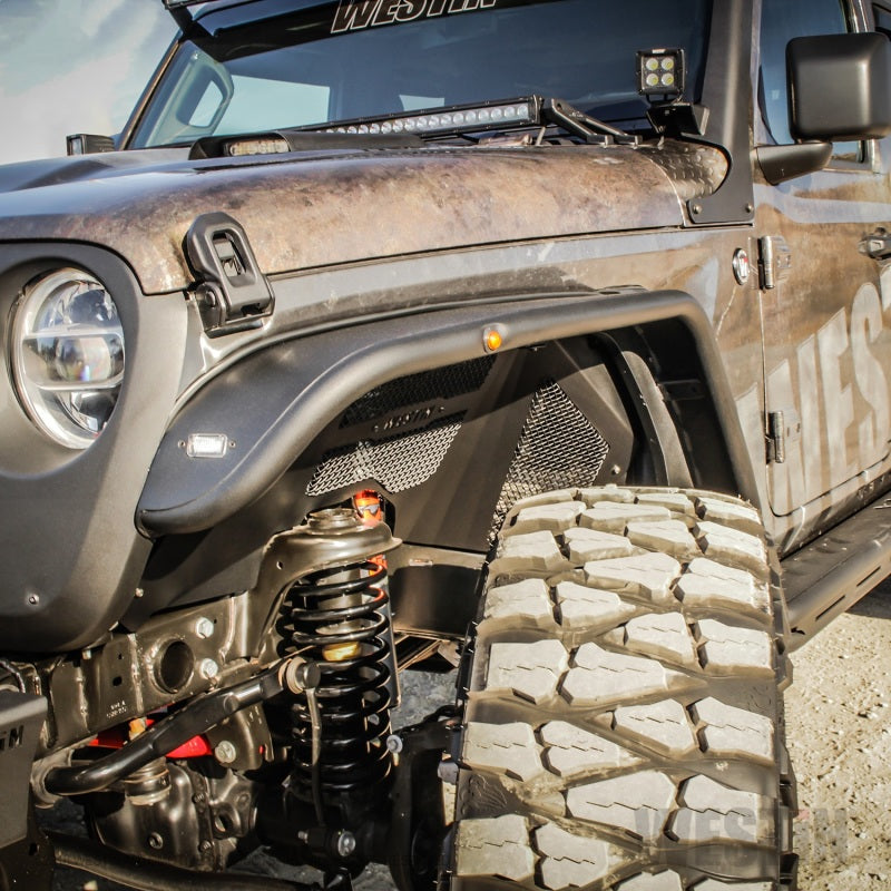 Westin 18-20 Jeep Wrangler JL / 20 Gladiator Tube Fenders - Front - Textured Black - GTR Auto