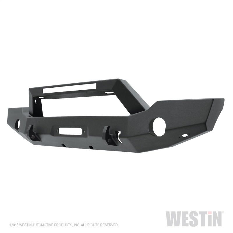 Westin 18-20 Jeep Wrangler WJ2 Full Width Front Bumper w/LED Light Bar Mount Textured Black - GTR Auto