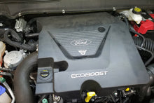 Load image into Gallery viewer, J&amp;L 17-19 Ford Fusion Sport 2.7L Passenger Side Oil Separator 3.0 - Black Anodized - GTR Auto