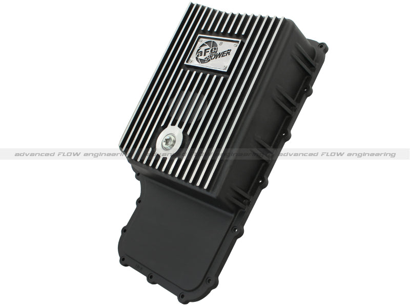 aFe Power Transmission Pan Black Machined 11-14 Ford 6R140 Trucks V8 6.7L (td) - GTR Auto