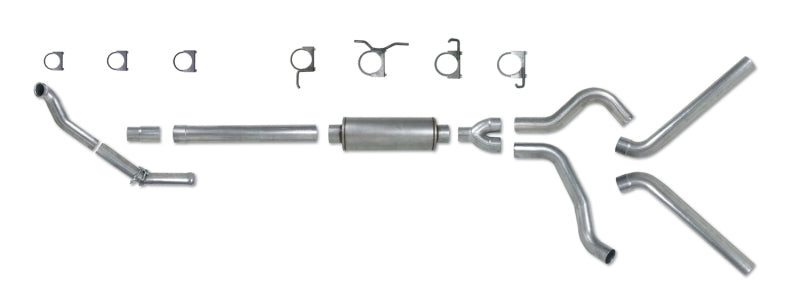 Diamond Eye KIT 4in Turbo Back DUAL SS: 94-97 FORD 7.3L F250/F350 PWRSTROKE NFS W/ CARB EQUIV STDS - GTR Auto