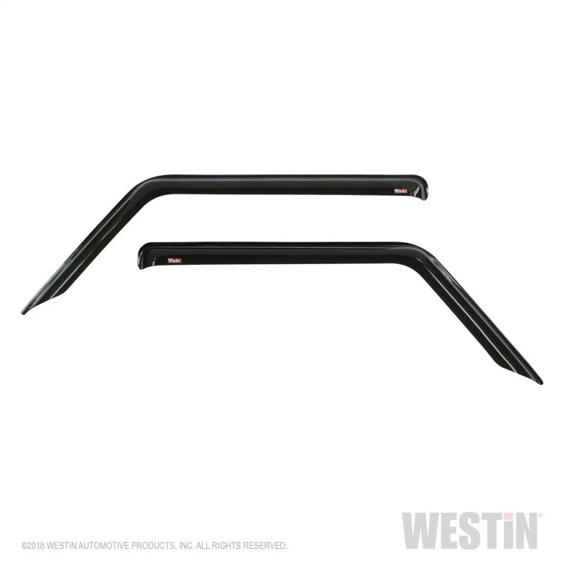 Westin 2018-2019 Jeep Wrangler JL Wade Slim Wind Deflector 2pc - Smoke - GTR Auto