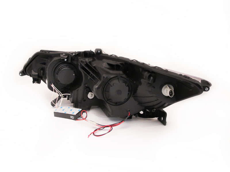 ANZO 2009-2012 Acura TSX Projector Headlights w/ Halo Black (CCFL) (HID Compatible) - GTR Auto