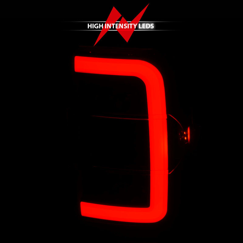 ANZO 2001-2011 Ford  Ranger LED Tail Lights w/ Light Bar Black Housing Clear Lens - GTR Auto