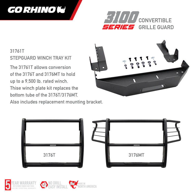 Go Rhino 19-20 Chevrolet Silverado 1500 3000 Extreme Series StepGuard - Textured Black - GTR Auto