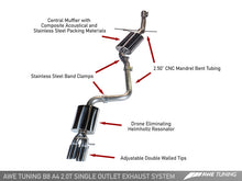 Load image into Gallery viewer, AWE Tuning Audi B8 A4 Touring Edition Exhaust - Single Side Polished Silver Tips - GTR Auto