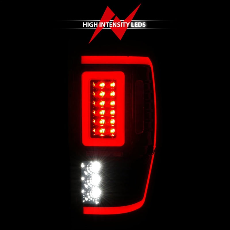 ANZO 19-22 Ford Ranger Full LED Taillights w/ Lightbar Sequential Signal Black Housing/Smoke Lens - GTR Auto