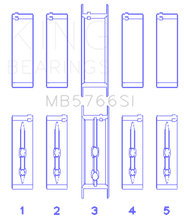 Load image into Gallery viewer, King Engine Bearings GM LS1/2/4/6 (Housing Bore +.010) (Size .010 Oversized) Main Bearing Set