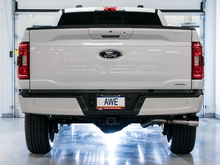Load image into Gallery viewer, AWE 0FG 21+ Ford F150 Dual Side Exit Cat-Back Exhaust- 4.5in Chrome Silver Tips - GTR Auto