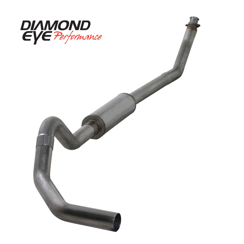 Diamond Eye KIT 4in Turbo Back MFLR RPLCMENT PIPE SGL SS: 98.5-02 DODGE CUMMINS 5.9L - GTR Auto