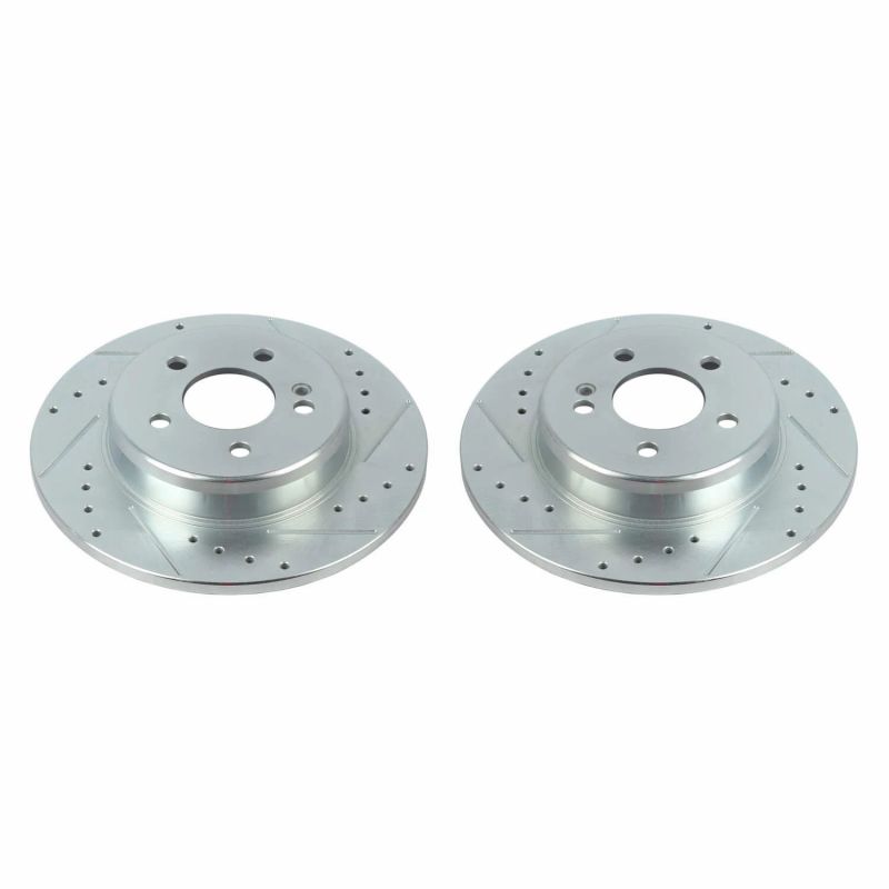 Power Stop 17-18 Mercedes-Benz C300 Rear Evolution Drilled & Slotted Rotors - Pair EBR1680XPR
