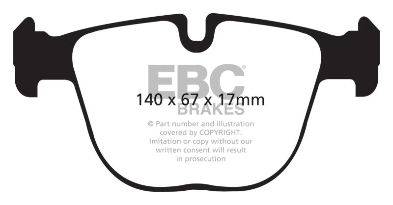 EBC 10+ BMW X5M 4.4 Twin Turbo Redstuff Rear Brake Pads - GTR Auto