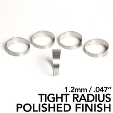 Load image into Gallery viewer, Ticon Industries 4in Pie Cut 1D Tight Radius 1.2mm/.047in (5 Pack) - POLISHED - GTR Auto