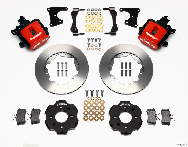 Wilwood Combination Parking Brake Rear Kit 11.00in Red Civic / Integra Drum 2.71 Hub Offset - GTR Auto