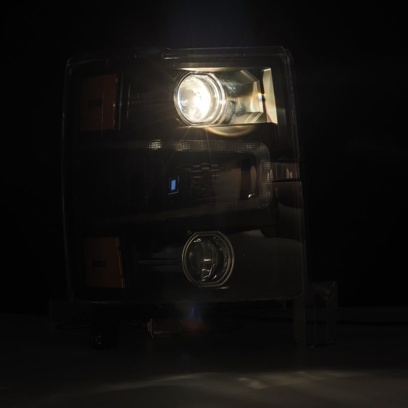 AlphaRex 14-15 Chevy 1500 PRO-Series Projector Headlights Black w/ Sequential Signal &  DRL - GTR Auto