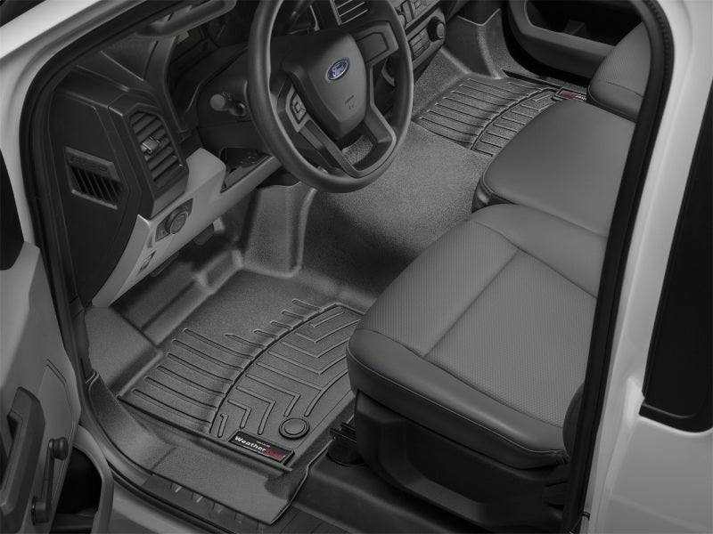 WeatherTech 2019+ Chevrolet Silverado 1500 Crew Cab w/ Vinyl Floors Rear FloorLiner - Black