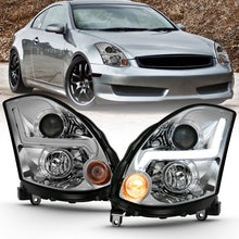 Load image into Gallery viewer, ANZO 2003-2007 Infiniti G35 Projector Headlight Plank Style Black (HID Compatible, No HID Kit ) - GTR Auto