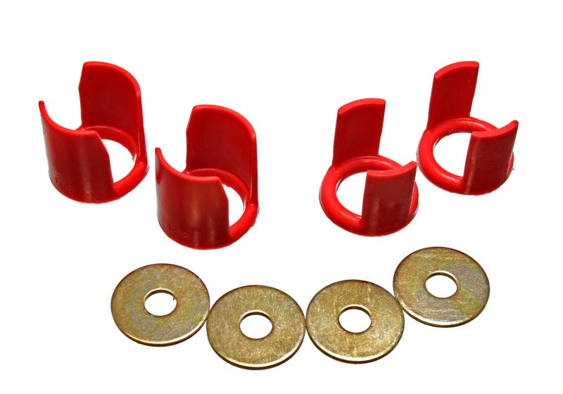Energy Suspension 89-94 Nissan 240SX (S13) Red Rear Subframe Insert Set - a supplement to the subfra - GTR Auto