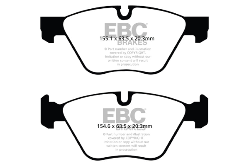 EBC 11+ BMW 528 2.0 Turbo (F10) Greenstuff Front Brake Pads - GTR Auto