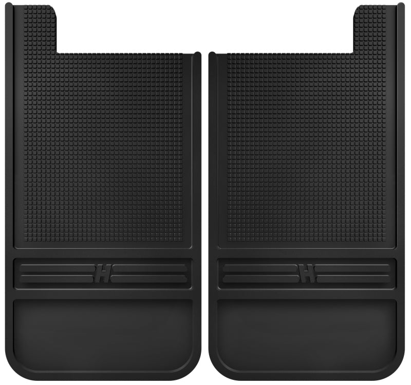 Husky Liners Universal 12in Wide Black Rubber Rear Mud Flaps w/o Weight - GTR Auto