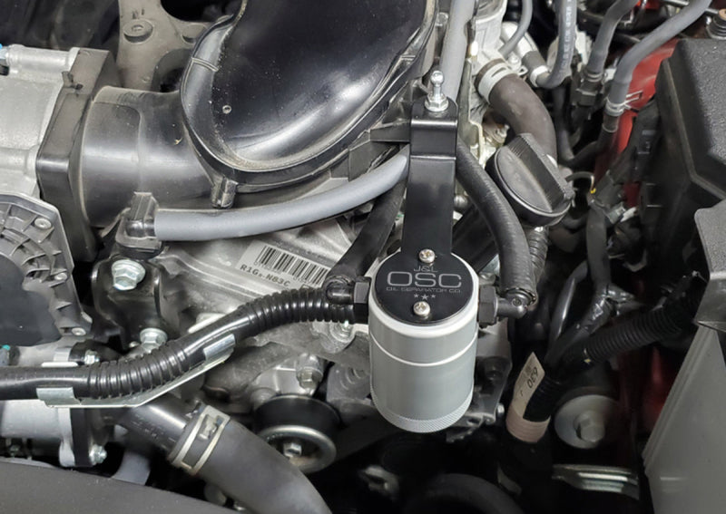 J&amp;L 05-24 Toyota 4Runner 4.0L Driver Side Oil Separator 3.0 - Clear Anodized - GTR Auto