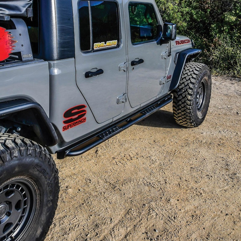 Westin 20-23 Jeep Gladiator Rock Slider - Textured Black - GTR Auto