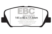 Load image into Gallery viewer, EBC 12-15 Hyundai Veloster 1.6 Turbo Redstuff Front Brake Pads DP32172C