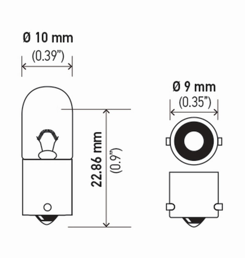 Hella Bulb 3893 12V 4W Ba9S T275 - GTR Auto