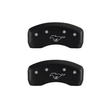 Load image into Gallery viewer, MGP 4 Caliper Covers Engraved Front Mustang Engraved Rear Pony Red finish silver ch