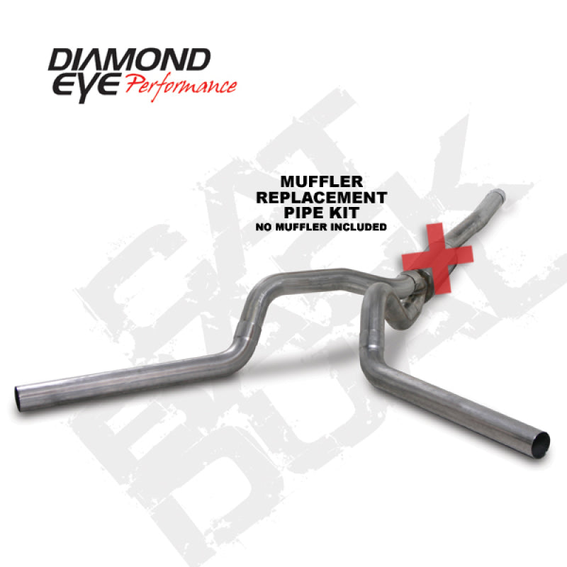 Diamond Eye KIT 4in Catback MFLR RPLCMENT PIPE DUAL SS: 2006-2007.5 CHEVY/GMC 6.6L 2500/3500 - GTR Auto