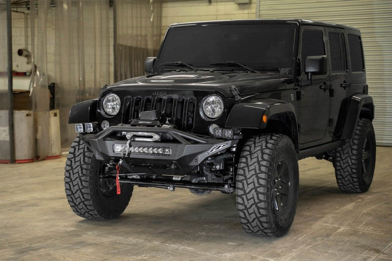 Addictive Desert Designs 07-18 Jeep Wrangler JK Stealth Fighter Front Bumper w/ Winch Mount - GTR Auto