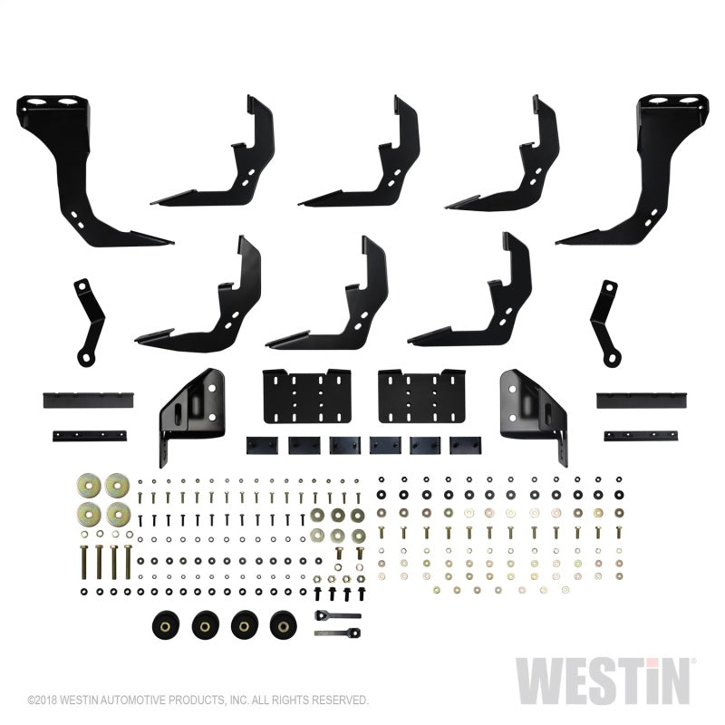 Westin 2019 Chevrolet Silverado/Sierra 1500 Crew Cab (6.5ft) R5 Modular Nerf Step Bars - Black - GTR Auto