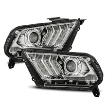 Load image into Gallery viewer, AlphaRex 10-12 Ford Mustang PRO-Series Projector Headlights Plank Style Chrome w/Top/Bottom DRL - GTR Auto