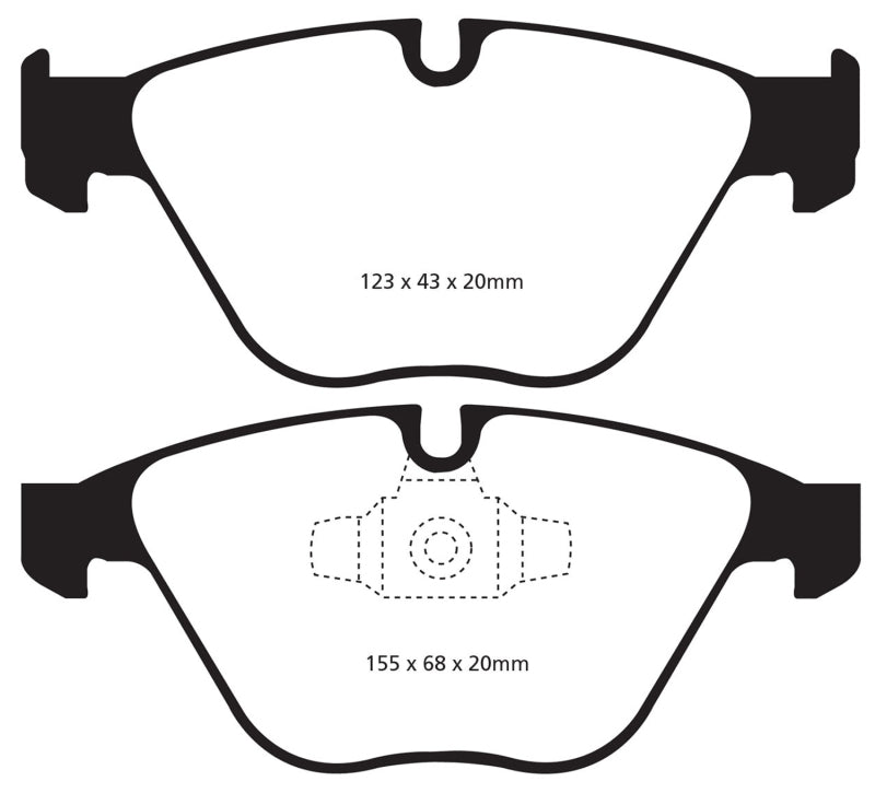 EBC 13+ BMW X1 2.0 Turbo (28i) Greenstuff Front Brake Pads - GTR Auto