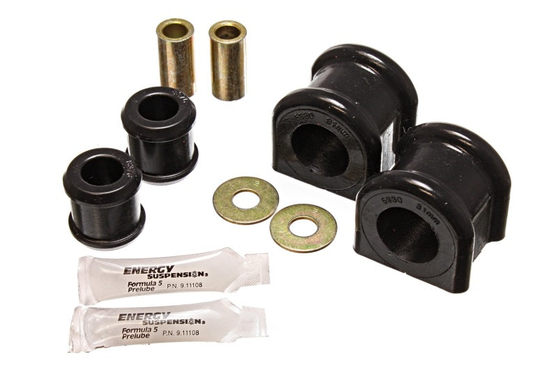 Energy Suspension 07-11 Jeep Wrangler JK Black Front 31mm Sway Bar and End Link Bushing Set - GTR Auto
