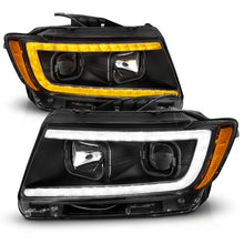 Load image into Gallery viewer, ANZO 11-13 Jeep Grand Cherokee (Factory Halogen Only) Projector Headlights w/Light Bar Swtchbk Black - GTR Auto